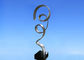 Decorative Home Metal Ribbon Sculpture , Metal Outdoor Sculpture Abstract supplier