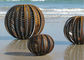 Balls Type Outdoor Corten Steel Garden Sculpture , Rusty Sphere Sculpture