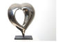Heart Shape Polished Stainless Steel Sculpture For Interior Decoration ST078