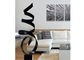 Modern Abstract Painted Metal Ribbon Sculpture For Interior Decoration supplier