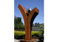 Outdoor Abstract Corten Steel Sculpture Forging And Casting Technique supplier