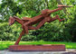 Public Art Luxury Stainless Steel Outdoor Sculpture With Corten Steel Base supplier