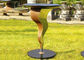 Beautiful Bird Drinking Bowl Contemporary Outdoor Metal Sculpture Customized Size supplier