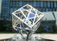 Large Modern Cube Sculpture Stainless Steel Fountain Outdoor Decorative supplier