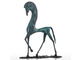 Antique Green Patina Life Size Bronze Horse Statue Casting Finish Abstract Design supplier