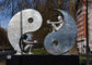Public Art Modern Stainless Steel Sculpture , Yin And Yang Sculpture For Garden supplier