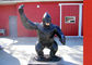 Antique Fiberglass Bronze Statue Gorilla Statue Animal Design Public Decoration supplier