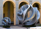 Modern Art Outdoor Stainless Steel Sculpture For Garden , Hollow Ball Design