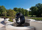 Black Painted Modern Abstract Stainless Steel Outdoor Sculpture Available Various Size supplier