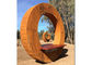 Forging Bench Design Corten Garden Sculpture For Decoration , ODM Available
