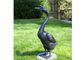 Outdoor Modern Life Size Bronze Statue Casting Finish Animal Goose Sculpture supplier
