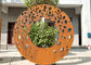 Laser Cut Ring Design Contemporary Sculpture Garden Decor Panel Screen supplier