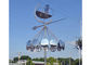 Wind Kinetic Modern Stainless Steel Sculpture , Outdoor Steel Garden Sculpture supplier