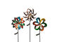 Outdoor Stainless Steel Garden Sculptures Colorful Spinner Kinetic Wind Sculpture supplier