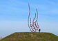 Modern Outdoor Metal Art Corten Steel Sculpture Large Decorative Hand Sculpture supplier