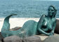 Decoration Mermaid Outdoor Bronze Garden Sculpture 200cm Length OEM Available