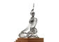Seated Figure Stainless Steel Abstract Sculpture Contemporary Wire Sculpture