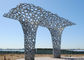 Urban Landscape Stainless Steel Sculpture Outside Metal Tree Sculpture Matt Finish supplier