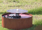 Round Waterfall Cascade Corten Steel Water Feature Fountain For Garden supplier