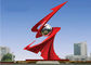 Large Red Painted Monumental Stainless Steel Sculpture For Outdoor Decorative supplier