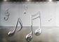 Mirror Polished Stainless Steel Outdoor Sculpture Music Note Sculpture