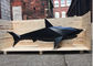 Life Size Abstract Metal Garden Sculptures / Metal Shark Sculpture In Stainless Steel supplier
