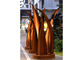 Contemporary Rusty Welding Garden Corten Steel Leaf Sculpture supplier