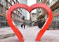 Park Decoration Red Painted Heart Door Stainless Steel Sculpture supplier