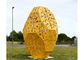 Huge Yellow Painted Metal Sculpture Stainless Steel Outdoor Public Sculpture supplier
