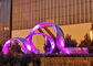 Large City Landmark Stainless Steel Outdoor Lights Sculpture