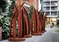 Garden Decoration 2.8m Tall Corten Steel Reed Sculpture supplier