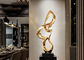 Mirror Polished 316 Stainless Steel Art Sculptures 100cm High For Hotel Decor supplier