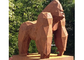 Life Size Rusty Corten Steel Gorilla Sculpture For Outdoor Decoration supplier