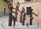 ODM Rusty Man Play Instruments Corten Steel Band Sculpture supplier