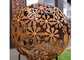 Modern 100cm Dia Corten Steel Ball Sculpture For Garden Decor
