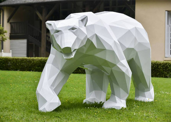 Large Bear Outdoor Fiberglass Sculpture For Building / Public Decoration