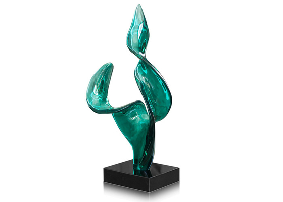 Abstract Transparent Resin Fire Sculpture Garden Home Art Decoration