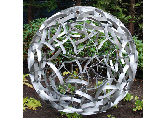 Modern Outdoor Metal Sphere Stainless Steel Garden Ball Sculpture