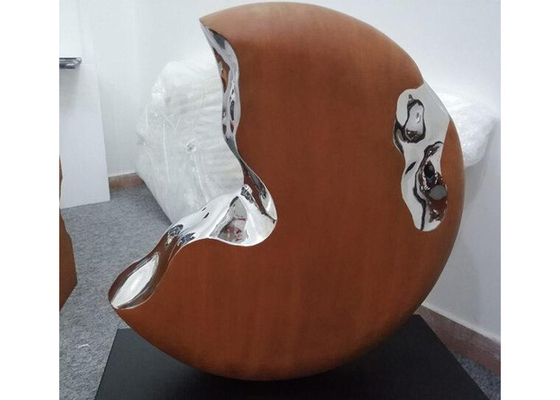 Garden Decoration Corten Steel Sculpture With Regular Size 150cm Height