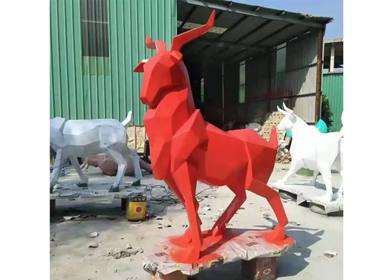 Modern Public Art Animal Deer Outdoor Fiberglass Sculpture Life Size