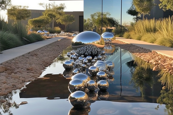 Modern Stainless Steel Infinite Ball Sphere Art Outdoor Metal Sculpture