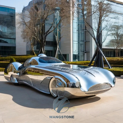 Multiple Finishes Available Stainless Steel Car Sculpture For Urban Landscape