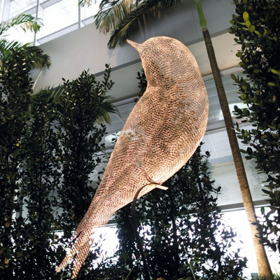 Modern Garden Outdoor Metal Animal Stainless Steel Wire Bird Sculpture
