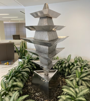 Public Decoration Outdoor Garden Water Fountain Stainless Steel Sculpture