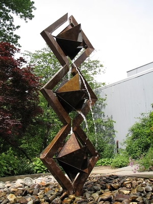 Rusty Decoration Outdoor Garden Water Fountain Corten Steel Sculpture