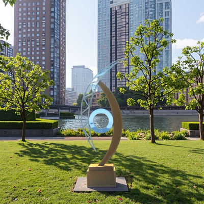 Customized Eye Design Corten Steel Sculpture for Outdoor Garden