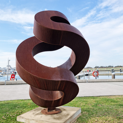 Factory Weathering Steel Sculpture Landscape Metal Abstract Corten Steel Sculpture for Garden Decoration
