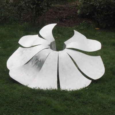 Modern Art Flower Shape Garden Decorative Metal Stainless Steel Sculpture Statue