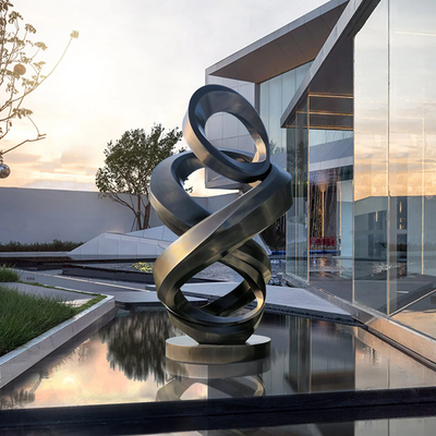 SERENITY Mirror | Contemporary Abstract Stainless Steel Sculpture for Outdoor Garden