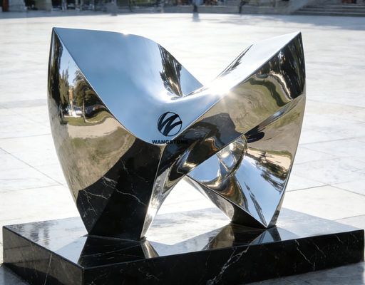 Modern Art Abstract Decorative Metal Stainless Steel Sculpture Custom Statue